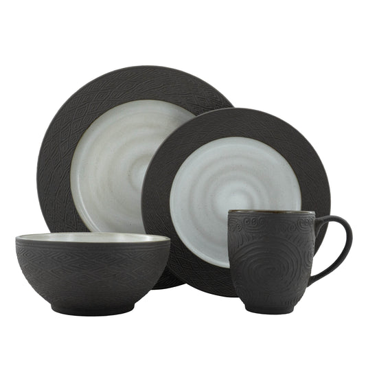 Mimola Reactive Glaze Ceramic Dinner Set
