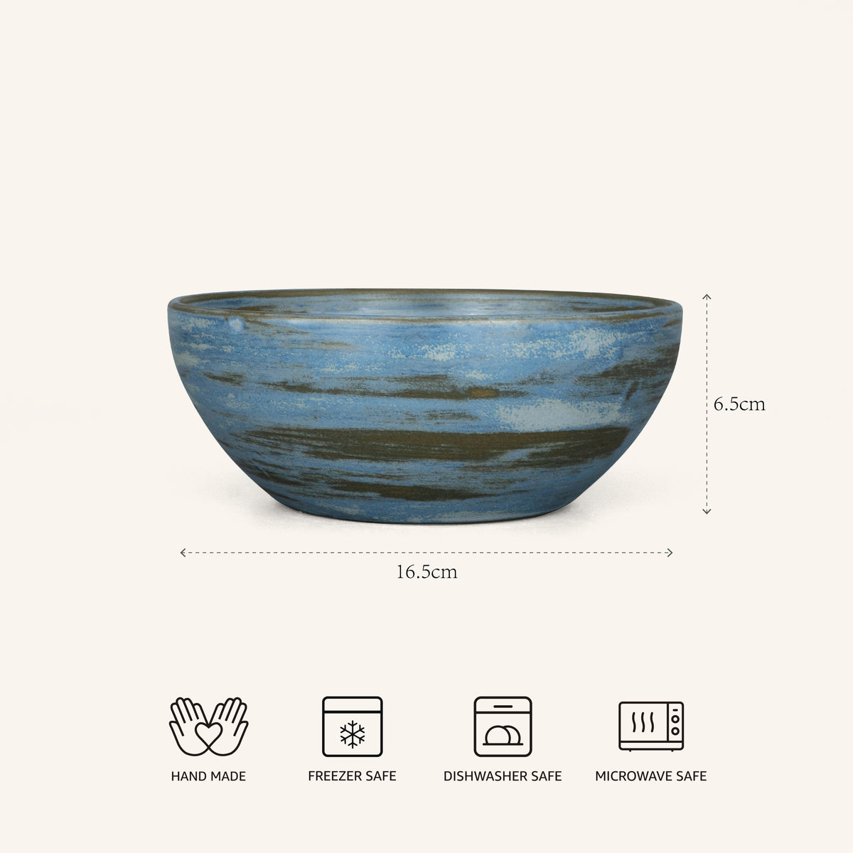 Mimola TERRA TIDE Meadow Clay Everyday Bowls, Set of 4