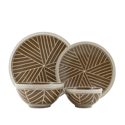Mimola Reactive Glaze Ceramic Dinner Set