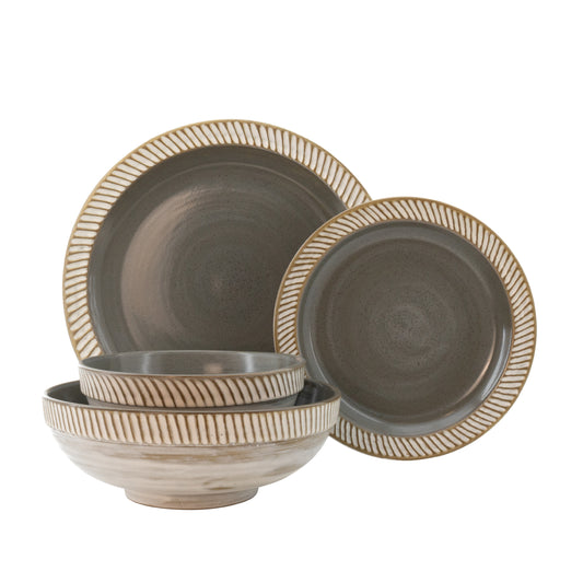 Mimola Reactive Glaze Ceramic Dinner Set