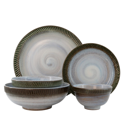 Mimola Reactive Glaze Ceramic Dinner Set
