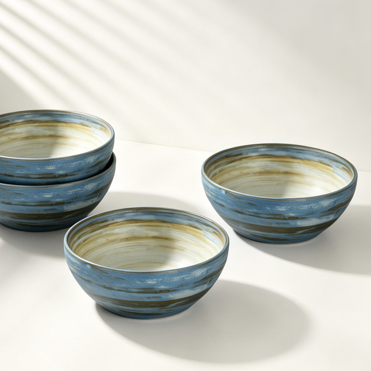 Mimola TERRA TIDE Meadow Clay Everyday Bowls, Set of 4