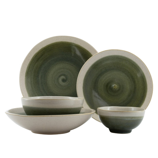 Mimola Reactive Glaze Ceramic Dinner Set