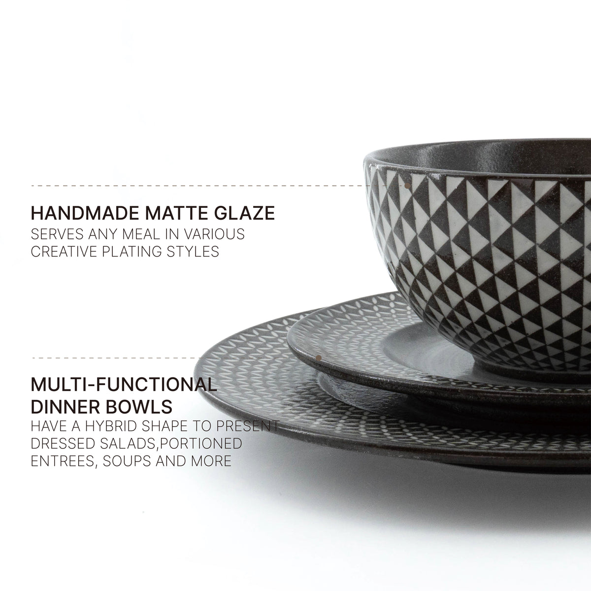 Mimola Reactive Glaze Ceramic Dinner Set